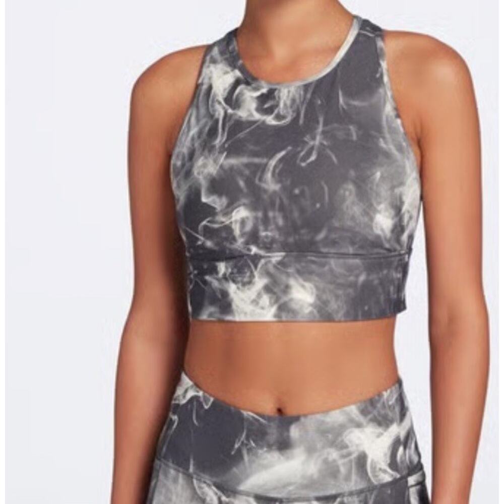 CALIA Women's Long Line Energize Bra Small Sacred Smoke Gray S